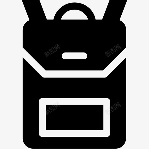 旅行背包书包图标svg_新图网 https://ixintu.com 书包 旅行 暑假和旅行符号集 背包