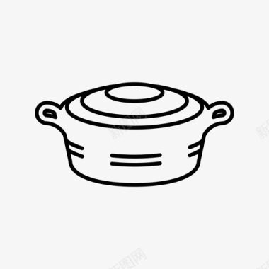钢锅厨房平底锅图标图标