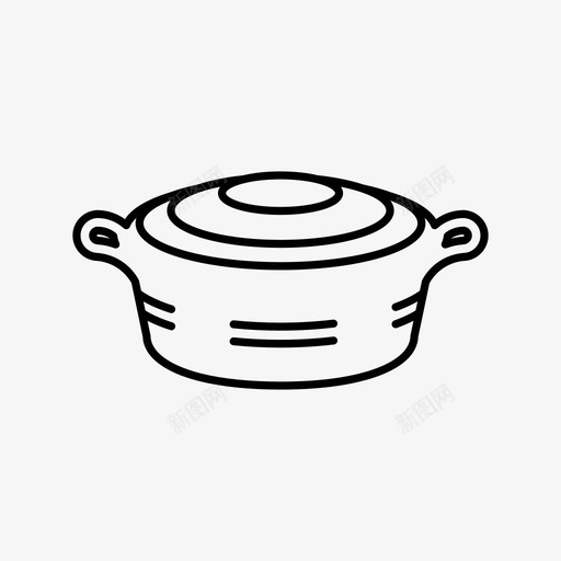 钢锅厨房平底锅图标svg_新图网 https://ixintu.com 厨房 平底锅 烹饪食品 钢锅