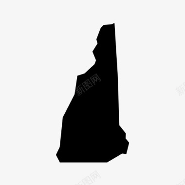 新罕布什尔州地图州图标图标