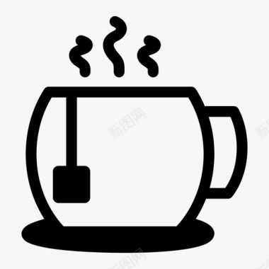 茶杯一杯茶秋天图标图标