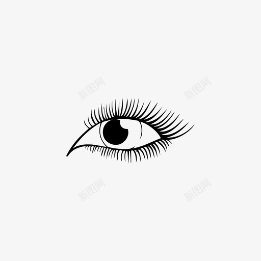 眼睛睫毛女孩的眼睛图标svg_新图网 https://ixintu.com 女孩的眼睛 眼睛 睫毛