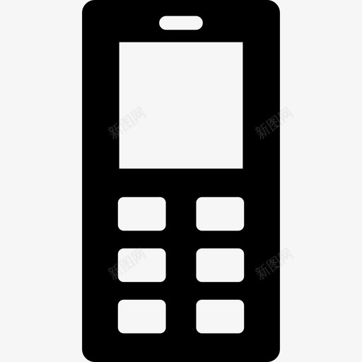 带按钮技术电子设备的移动电话图标svg_新图网 https://ixintu.com 带按钮 技术 电子设备的移动电话