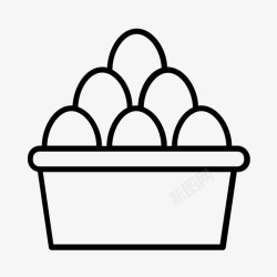 烹饪学校鸡蛋烘焙烹饪图标高清图片