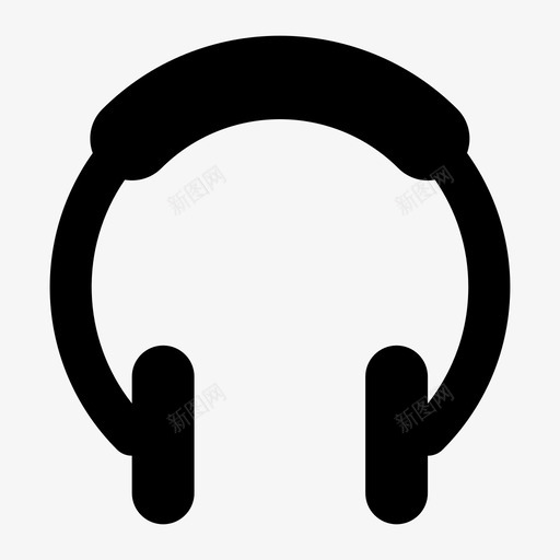 耳机设备听图标svg_新图网 https://ixintu.com 听 声音 耳机 设备 音乐