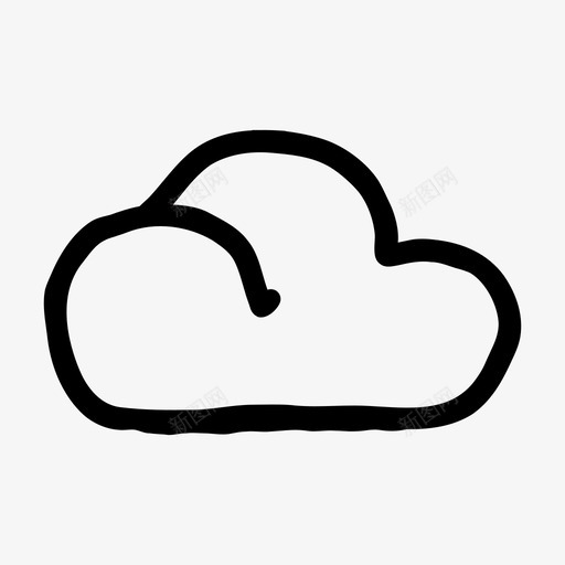 云手绘素描图标svg_新图网 https://ixintu.com 云 手绘 手绘材料设计图标 素描