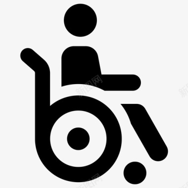轮椅轮椅通道无障碍轮椅图标图标