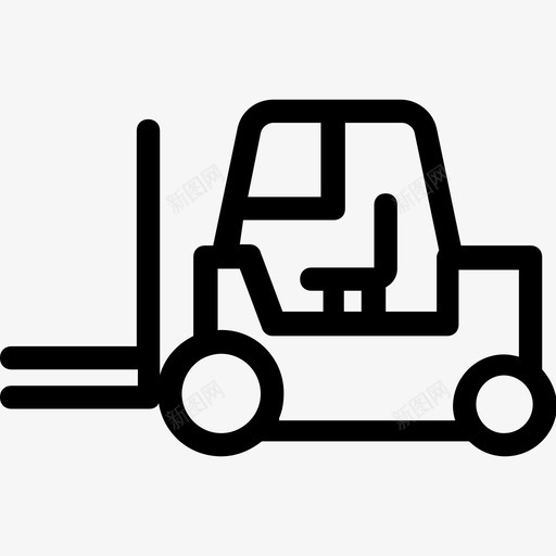叉车货运物流图标svg_新图网 https://ixintu.com 叉车 汽车平滑线图标 物流 货运 运输