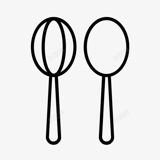 搅拌器和勺子烘焙烹饪用具图标svg_新图网 https://ixintu.com 搅拌器和勺子 汤厨房 烘焙 烹饪用具 食物