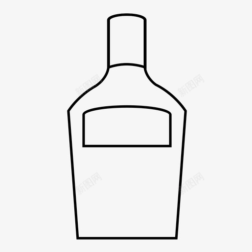 威士忌酒瓶子图标svg_新图网 https://ixintu.com 威士忌 海盗 瓶子 酒