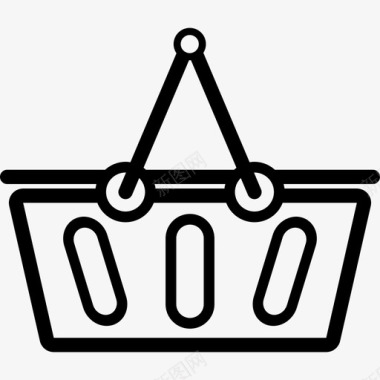 购物篮电子商务食品杂货图标图标