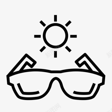 太阳镜时尚夏季图标图标