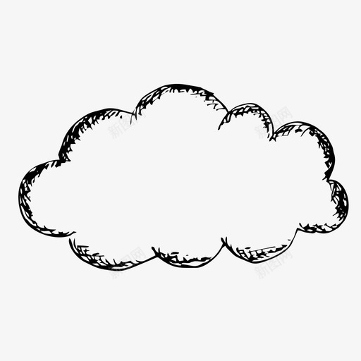 云大气天空图标svg_新图网 https://ixintu.com 云 大气 天气 天空 粗略的图标