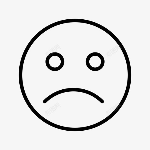 悲伤表情表情符号情绪图标svg_新图网 https://ixintu.com 悲伤表情 情绪 普遍 表情符号