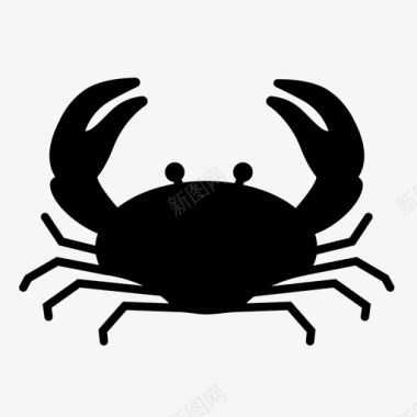 螃蟹食物龙虾图标图标
