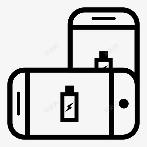 智能手机电池充电充电模型图标svg_新图网 https://ixintu.com 充电 智能手机模型2 智能手机电池充电 模型
