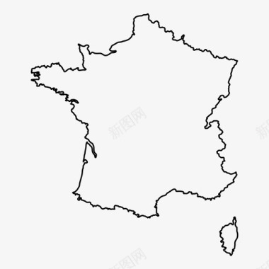 法国地图科西嘉岛欧洲图标图标