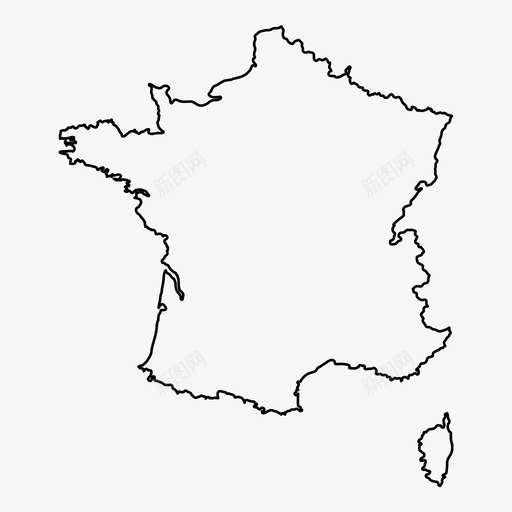 法国地图科西嘉岛欧洲图标svg_新图网 https://ixintu.com 欧洲 法国地图 科西嘉岛 轮廓图