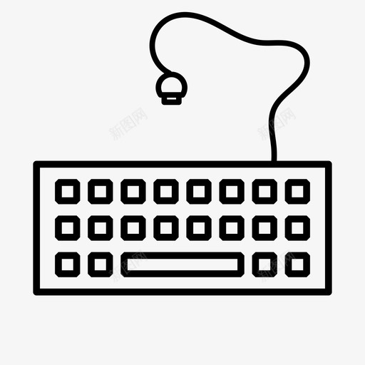 键盘计算机硬件办公工具图标svg_新图网 https://ixintu.com 办公工具 计算机硬件 键盘