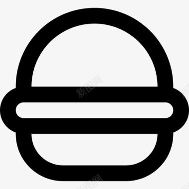 汉堡快餐食物4像素中风48x48像素图标图标