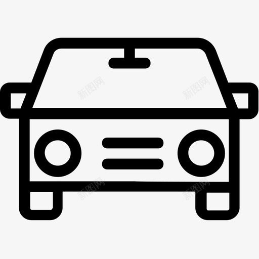 轿车汽车交通工具图标svg_新图网 https://ixintu.com 交通工具 汽车 汽车平滑线图标 轿车