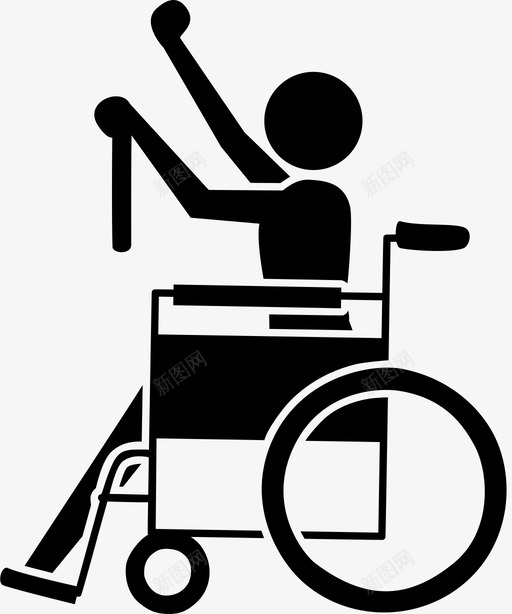 激进分子抗议轮椅图标svg_新图网 https://ixintu.com 抗议 激进分子 轮椅