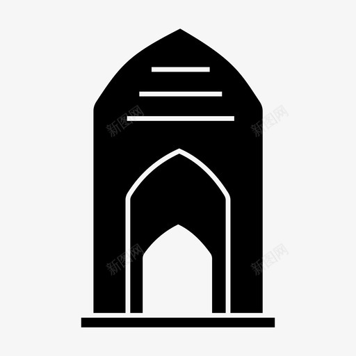 多哈建筑地标图标svg_新图网 https://ixintu.com 地标 多哈 建筑 旅游 纪念碑 首都世界地标符号