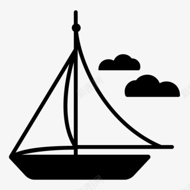 帆船帆船巡游船图标图标