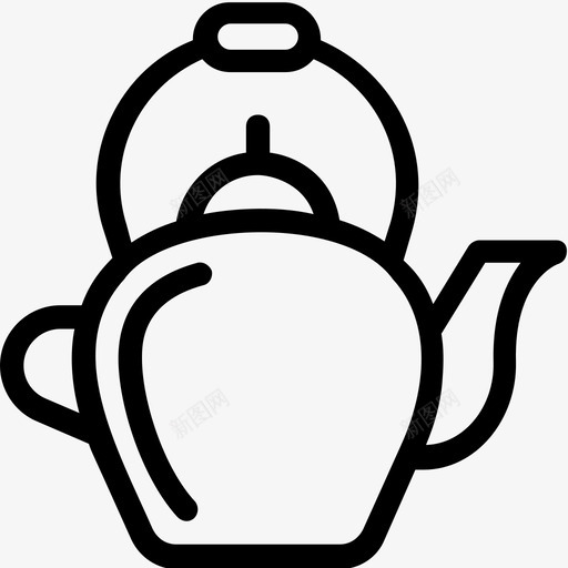 茶壶茶具餐具图标svg_新图网 https://ixintu.com 茶具 茶壶 酒店平滑线图标 餐具