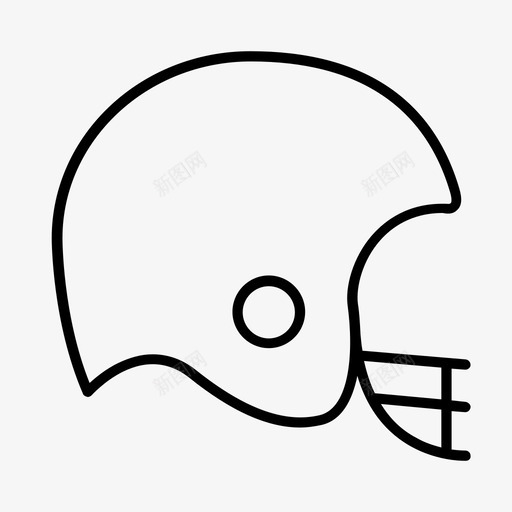足球头盔美式足球运动图标svg_新图网 https://ixintu.com 制服 美式足球 足球头盔 运动