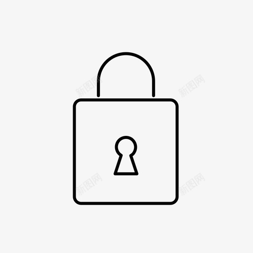 锁加密隐私图标svg_新图网 https://ixintu.com 创业和办公 加密 商务 安全 锁 隐私