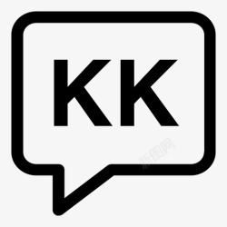 字母笔划哈萨克语泡泡kk图标高清图片