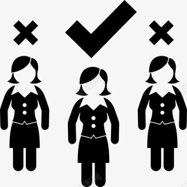 高管选拔工作女性图标图标