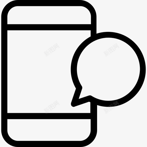 短信聊天泡泡聊天图标svg_新图网 https://ixintu.com 手机 短信 科技平滑线图标 聊天 聊天泡泡