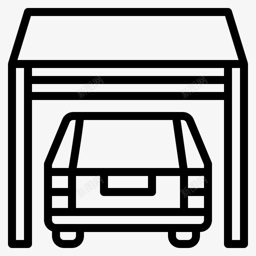 车库汽车修理图标svg_新图网 https://ixintu.com 修理 家居装饰 服务 汽车 车库