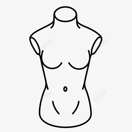 女装造型服装人体模特图标svg_新图网 https://ixintu.com 人体模特 女装造型 拉泰尔精品店 服装