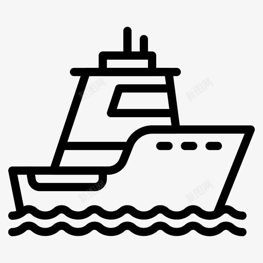 船游船海上图标svg_新图网 https://ixintu.com 夏季 海上 游船 船 车辆