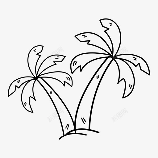 棕榈树图标svg_新图网 https://ixintu.com 棕榈树