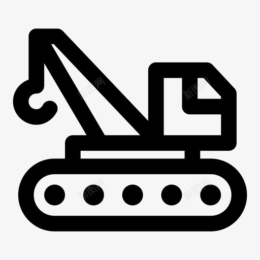 起重机汽车建筑图标svg_新图网 https://ixintu.com 卡车 建筑 汽车 起重机 车辆 运输
