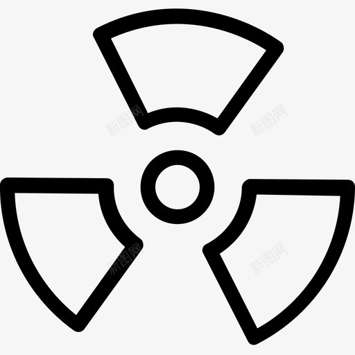 有毒危险核图标svg_新图网 https://ixintu.com 危险 放射性 有毒 核 科技平滑线图标 辐射