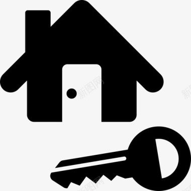 房子和钥匙家业主图标图标
