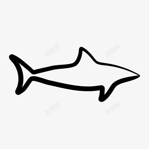 捕食者鲨鱼危险图标svg_新图网 https://ixintu.com 危险 捕食者 鲨鱼