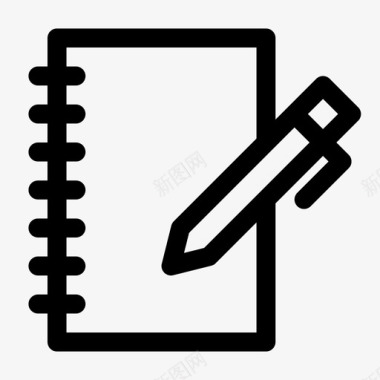 写笔记笔记本记事本图标图标