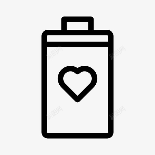 生命能量电池爱情图标svg_新图网 https://ixintu.com 游戏套装 爱情 生命能量 电池