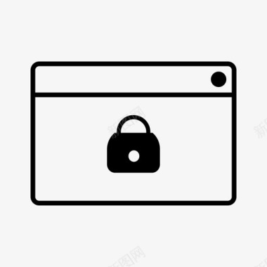 锁定浏览器受保护浏览器安全图标图标