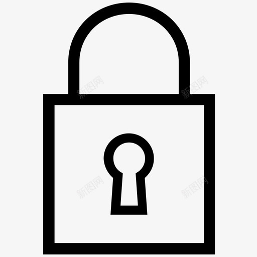 锁关闭保护图标svg_新图网 https://ixintu.com 保护 关闭 安全 锁