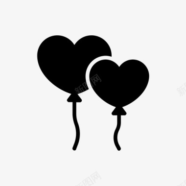 爱气球爱情图标图标