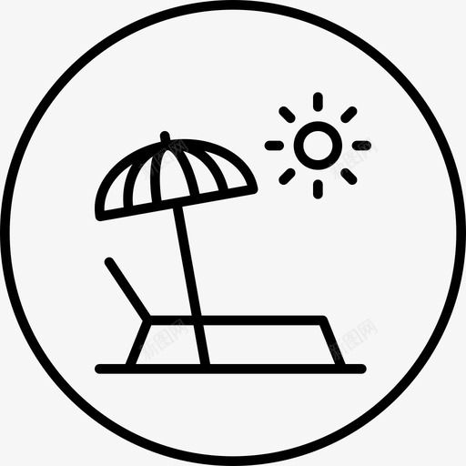 日光浴沙滩夏日图标svg_新图网 https://ixintu.com 夏日 夏日环线 日光浴 沙滩 雨伞