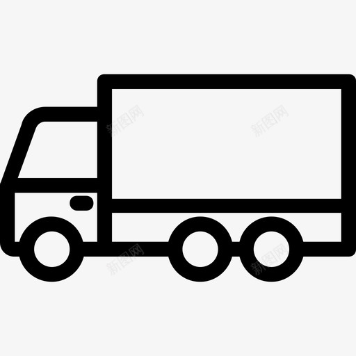 货车送货车物流配送图标svg_新图网 https://ixintu.com 汽车平滑线图标 物流配送 货车 送货车
