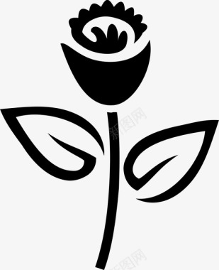 花自然玫瑰图标图标